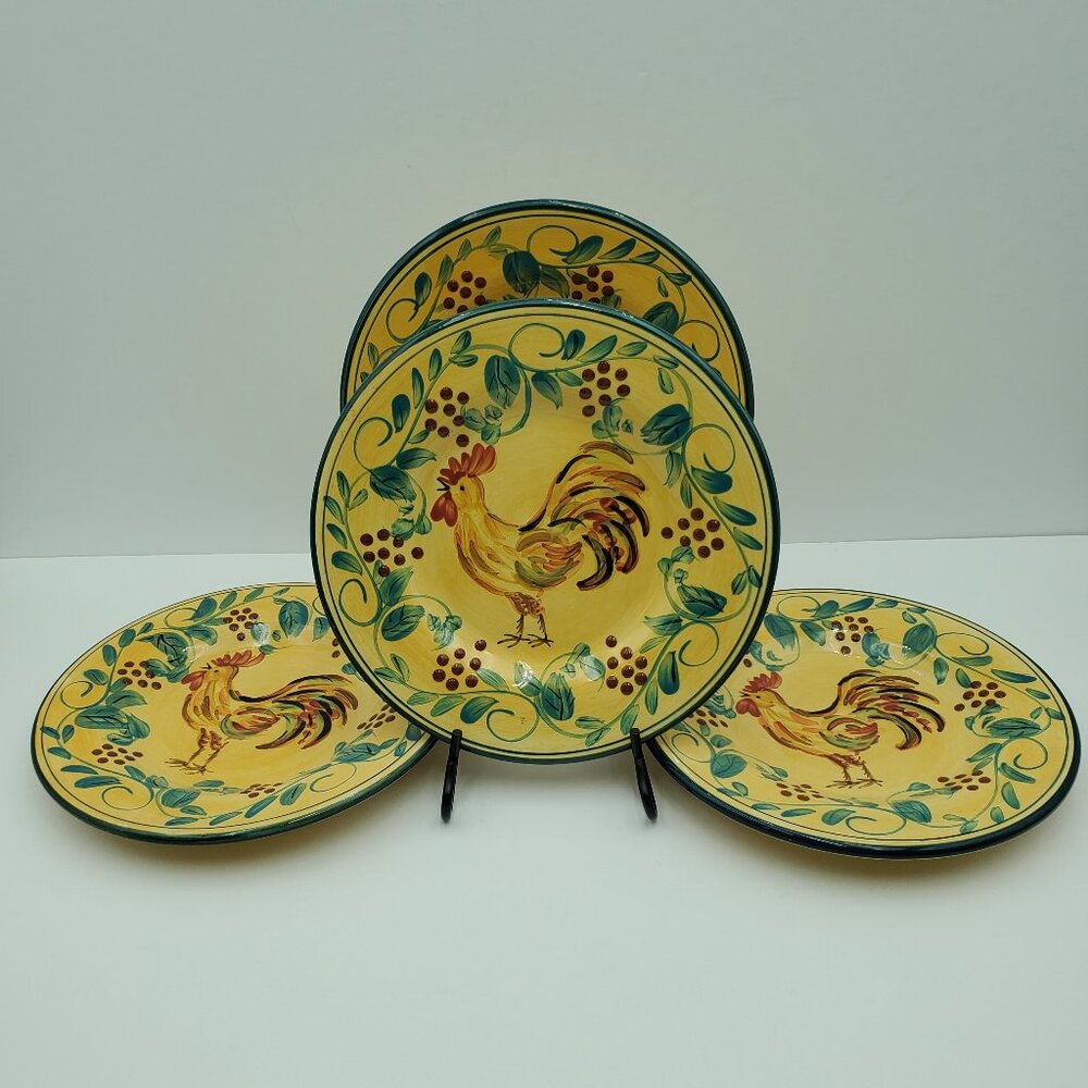 Whole Home French Country Berries En Provence Salad Plates Rooster Dessert Plate